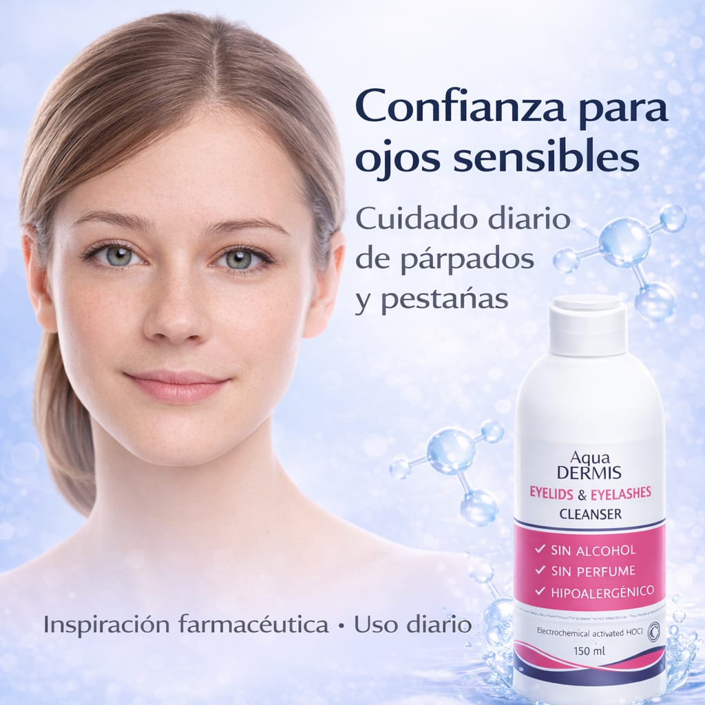 AquaDERMIS Limpiador de Párpados y Pestañas con HOCl (150 ml) - Sterilox C&B Europe SL