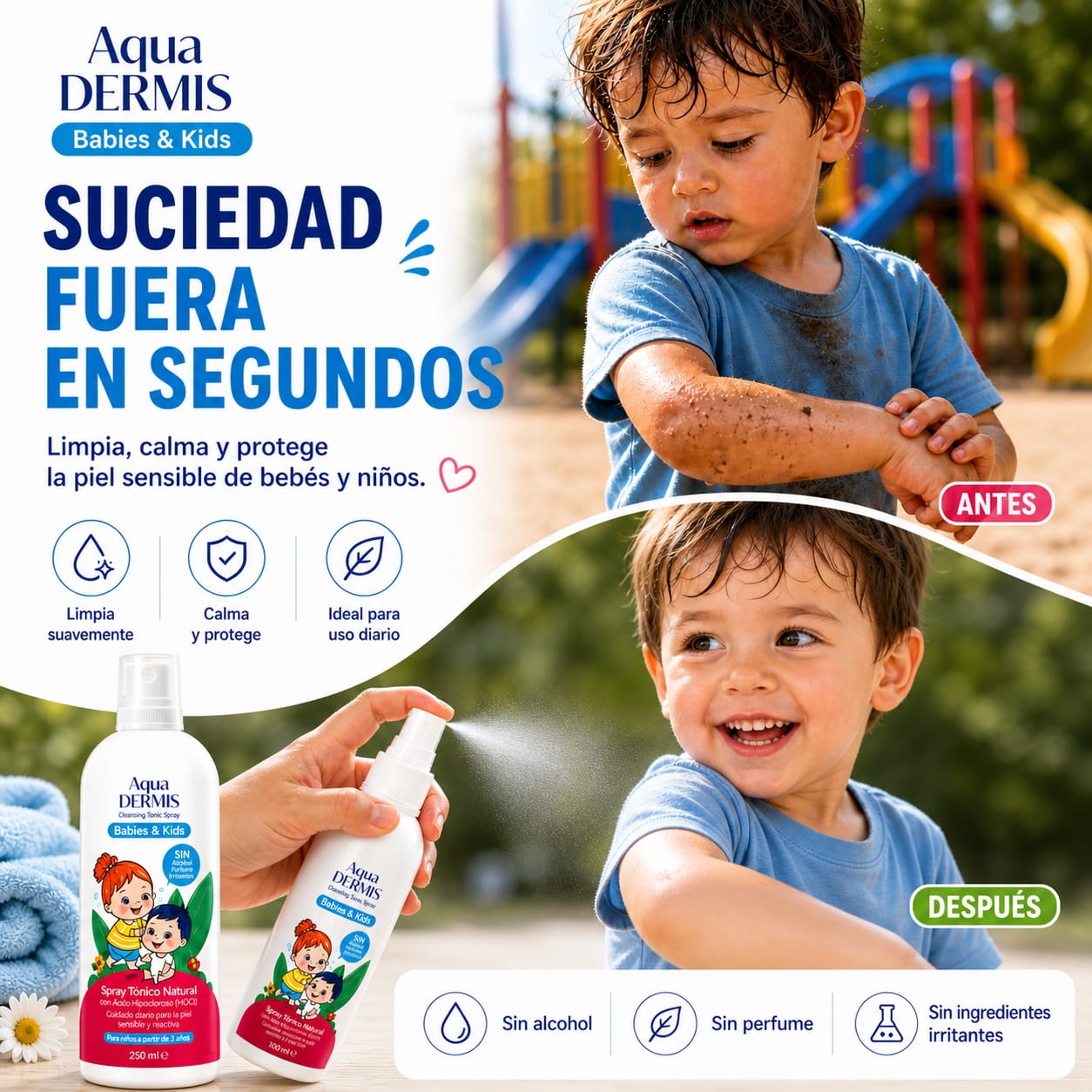 Bruma Suave con HOCl para Bebés y Niños – Spray Hidratante y Seguro (250 ml) - Sterilox C&B Europe SL