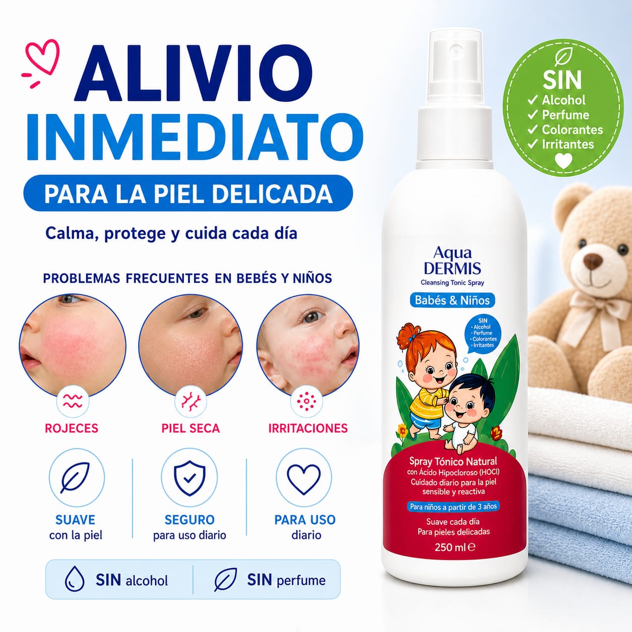 Bruma Suave con HOCl para Bebés y Niños – Spray Hidratante y Seguro (250 ml) - Sterilox C&B Europe SL