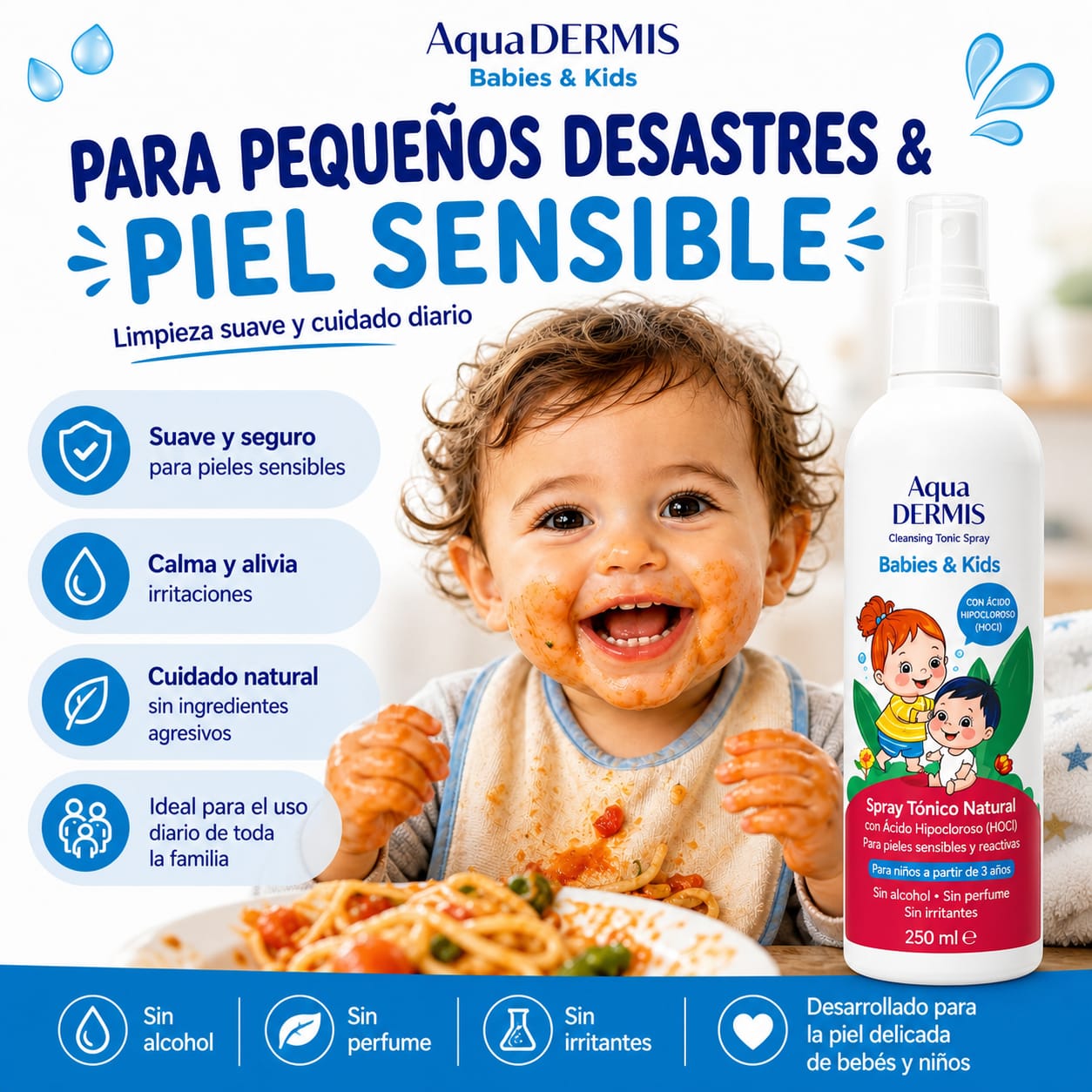 Bruma Suave con HOCl para Bebés y Niños – Spray Hidratante y Seguro (250 ml) - Sterilox C&B Europe SL