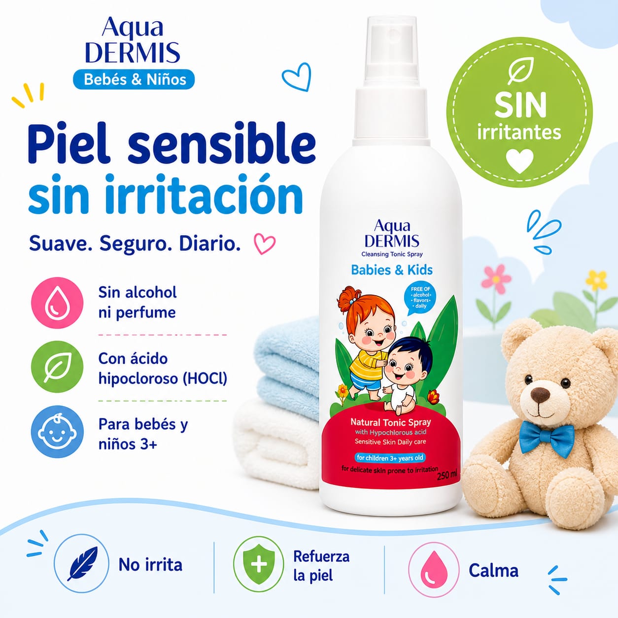 Bruma Suave con HOCl para Bebés y Niños – Spray Hidratante y Seguro (250 ml) - Sterilox C&B Europe SL