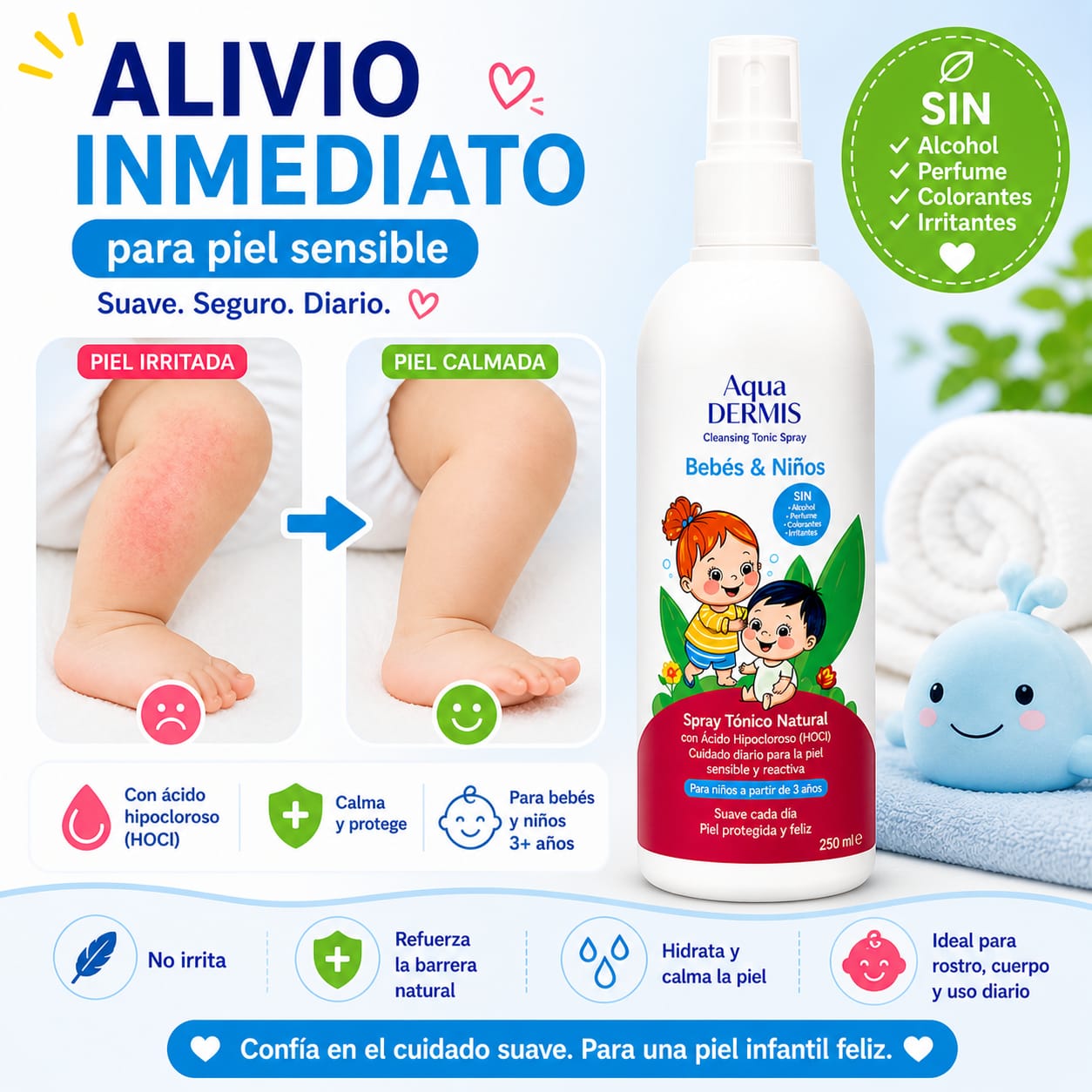 Bruma Suave con HOCl para Bebés y Niños – Spray Hidratante y Seguro (250 ml) - Sterilox C&B Europe SL