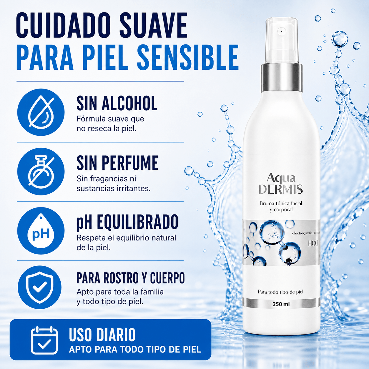 HOCl Daily Face & Body Mist – Spray Hidratante para Todo Tipo de Piel (250 ml) - Sterilox C&B Europe SL